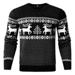 Uniexcosm Pullover Homme Noel Chaud Pull Hiver Homme Grande Taille Pullover Homme Oversize