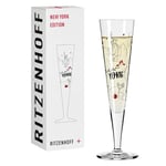 RITZENHOFF 1072007 New York Edition Flûte à champagne avec motif multicolore 200 ml Fabriqué en Allemagne