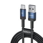 TOOCKI - Câble USB A vers USB C, 3A, Longueur du cable : 2 m. Type A vers type C, câble de charge rapide, câble de charge pour iPhone 15 Plus Pro Max MacBook Pro iPad Galaxy S24 Plus Ultra S23