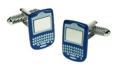 Blackberry Phone (Blue) Cufflinks in Onyx Art of London Presentation Gift Box