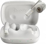 POLY Voyager Free 60 UC M White Sand Earbuds +BT700 USB-C Adapter +Basic Charge Case Headset Trådlös I öra Samtal/musik USB Type-C Bluetooth Vit