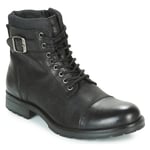 Jack & Jones Boots ALBANY LEATHER Svart herr