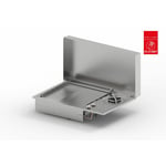 Plancha Planet - gaz pour cuisine d'extérieur - oasi 80 Lisse Rainurée - fdual - 2 brûleurs - Inox 304 Alimentaire - Couvercle