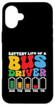 Coque pour iPhone 16 Plus Batterie drôle de conducteur de bus scolaire, bus public, bus