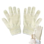 Cyslmuk - Gant anti-chaleur, résistants à la chaleur Mitaines,four, cheminée, résistant à la chaleur jusqu'à 300°C, taille universelle, beige(2 pcs