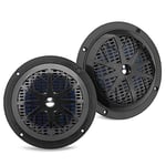 Paire d'enceintes / baffles Pyle 5.25" (13.3 cm) étanches avec une puissance de 100 Watts. Idéal pour bateau, scooter de mer etc. Noir.