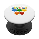 T-shirt humoristique Brother Master Builder Bricks Blocks PopSockets PopGrip Adhésif