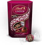 Lindt Lindor Double Chocolate Truffles Box - Approx 16 balls, 200g - Chocolate