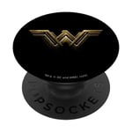 PopSockets Justice League Movie Wonder Woman Logo: Black Background PopSockets PopGrip Interchangeable