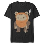 Star Wars Ewok Spear Organic Short Sleeve T-Shirt, Black, M