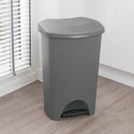 Addis Plastic 50L Pedal Bin Grey