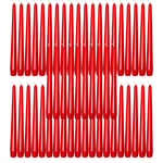 Red Taper Dinner Candles  9" 24cm Candle Unscented 7 Hour Burn Time 50 Pack