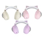 Kids BT Headphones RGB Lights Cat Ear Headset 20H Playtime HiFi Stereo Headp DE