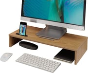 Ttap Oak Wood Monitor Stand / TV Desk Stand / PC Monitor Riser / Desk Organiser