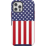 OtterBox iPhone 12 and 12 Pro Symmetry Series Case - AMERICAN FLAG, ultra-sleek, wireless charging compatible, raised edges protect camera & screen