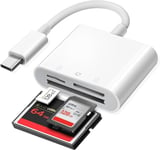 NÖRDIC USB-C Kortläsare 3 Slot CF SD MicroSD UHS-I