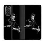 Cokitec Housse Cuir Portefeuille pour Xiaomi Redmi Note 11 / 11S Musique Johnny Hallyday Noir