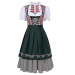 Kvinnors traditionella Oktoberfest-dräkt tysk öl Wench Dirndl-klänning med förkläde kostymfestklänning Xs-6xl Plus Size XXL