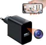 Caméra Espion WiFi Caméra Cachée 1080P USB Chargeur Mini Camera de Surveillance sans Fil USB Caméra de Nounou Portable avec Détecteur de Mouvement, caméra de sécurité compacte (2.4G WiFi).[G15]