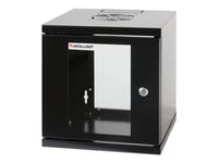 Intellinet Network Cabinet, Wall Mount (Double Section Hinged Swing Out), 15U, Usable Depth 425Mm/Width 540Mm, Black, Assembled, Max 30Kg, Swings Out For Access To Back Of Cabinet When Installed On Wall, 19",Parts For Wall Install (Eg Screws/Rawl Pl