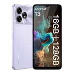 UMIDIGI A15T NFC Smartphone Débloqué(2024),16GO+128GO,Processeur MediaTek Helio G95,Triple Caméra 64+8+2MP,Caméra Frontale 16MP,5000mAh,Android 13,Écran 6.7" Telephone Portable,4G,Doble SIM/GPS-Violet