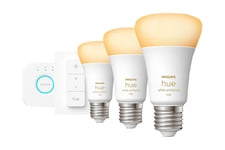 Philips Hue White ambiance Starter Kit - trådlös belysningsuppsättning - LED-glödlampa x 3 - form: A60 - E27 - 8 W - varmt vitt till svalt dagsljus - 2200-6500 K