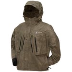 FROGG TOGGS Unisex Tekk Toad Waterproof Breathable Rain Jacket Ideal for Fishing and Wading, Stone, L UK