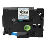 vhbw 1x Ruban compatible avec Brother PT E300VP, E110, E300, E105, E100VP imprimante d'étiquettes 8m x 9mm Bleu sur Transparent, laminée