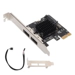 Carte d'extension PCIE pour alimenter ESATA, 2 ports, 6.0Gbps, prise en charge du remplacement &agrave; chaud, carte PCI Express SATA Plug and Play pour ordinateur de bureau