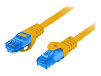 Lanberg - Patch-Kabel - Rj-45 (Hane) Till Rj-45 (Hane) - 10 M - 6 Mm - S/Ftp - Cat 6A - Formpressad, Tvinnad, Hakfri, Halogenfri - Ral 1028, Orange