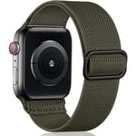 Loop-rem kompatibel med Apple Watch-rem, justerbar stretch nylon flätad sport ersättningsrem för iWatch SE Series 9/8/7/6/5/4/3/2/1