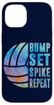 Coque pour iPhone 14 Bump Set Spike Repeat Aquarelle Volleyball Femmes Adolescentes Filles