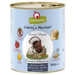 Ekonomipack: GranataPet Liebling's Mahlzeit  12 x 800 g - Junior Kalkon & kanin med potatis, palsternacka & laxolja