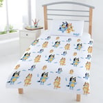 Bluey Toddler Duvet Cover Set Dogs Family Junior Bedding Bed Linen 100% Cotton