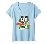 Disney Mickey Mouse Oh Boy It's The Holidays Noël T-Shirt avec Col en V