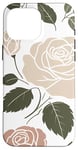 Coque pour iPhone 16 Pro Max Rose florale botanique, style minimaliste