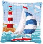 Vervaco Kit coussin au point de croix Phare, 40.0 x 40.0 x 0,3 cm