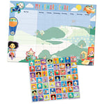 Paper Projects Moon and Me Reward Chart | Includes 56 Sparkly Stickers | Colourful Chart is Wipe-Clean, 29.7cm x 42cm