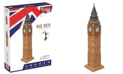 EXPLORA - Big Ben - Puzzles 3D - 540021-44 Pièces - Monument Historique - Niveau 4 - sans Colle Ni Ciseaux - Educatif - Londres - Jeu de Construction - Cadeau - Maquette - À Partir de 5 Ans