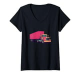 Womens Nice Container Truck Outfit for Cool Trucker V-Neck T-Shirt