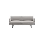 Outline Sofa 2-seter, Leire/svart