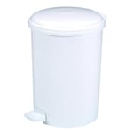 ROSSIGNOL Plastic Pedal bin 40L, White, Dim. Ø 380 H 530 mm