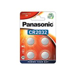 Panasonic CR2032 Lot de 12 Piles Bouton au Lithium 3 V, 225 mAh, Blister de 4 x 12