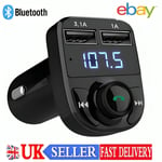 Car Wireless Bluetooth FM Transmitter MP3 Player USB Car Charger Adapter UK