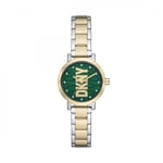 DKNY Montre Soho à trois aiguilles, en alliage, doré, pour femme, NY6676