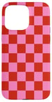 iPhone 15 Pro Max Red Pink Checkered Pink Red Checkered Pink and Red Checkered Case