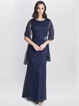 Gina Bacconi Alicia Maxi Dress, Navy