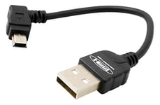 System-S Câble Mini USB Angle connecteur coudé à 90 ° Adaptateur + Câble de Chargement et de données, 10 cm