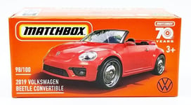 MATCHBOX - VOLKSWAGEN VW BEETLE 2019 - ROUGE - 1/64 -  VOITURE MINIATURE - NEUF