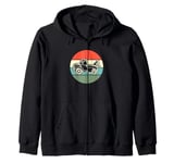 Retro Silhouette Tow Truck Wrecker For Tow Truck Driver Zip Hoodie